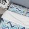 Designart 'Retro dotted blue wave pattern' Vintage Bedding Set - Duvet Cover & Shams